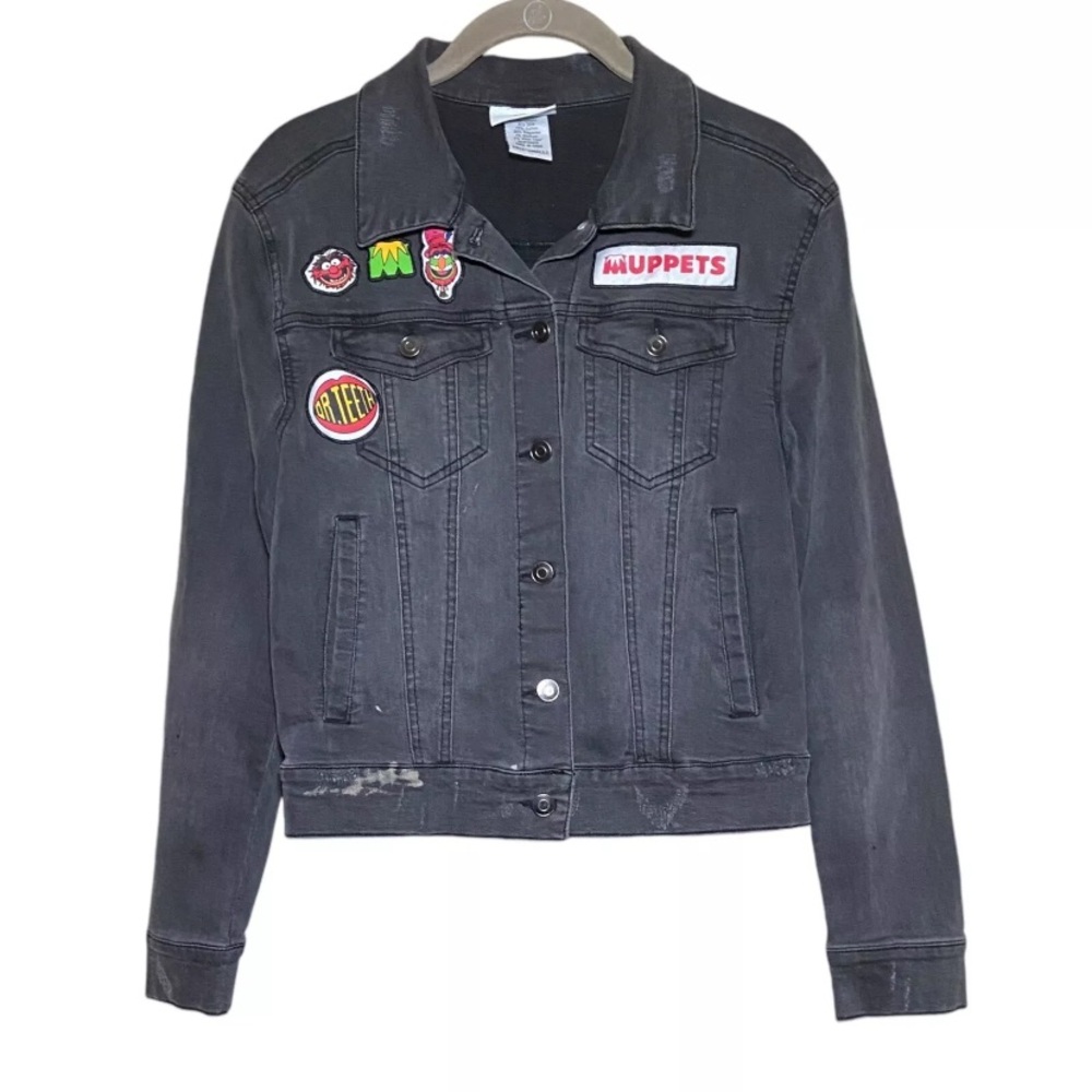 Disney Muppets Dr Teeth Electric Mayhem Patch Denim Jacket XS Rare